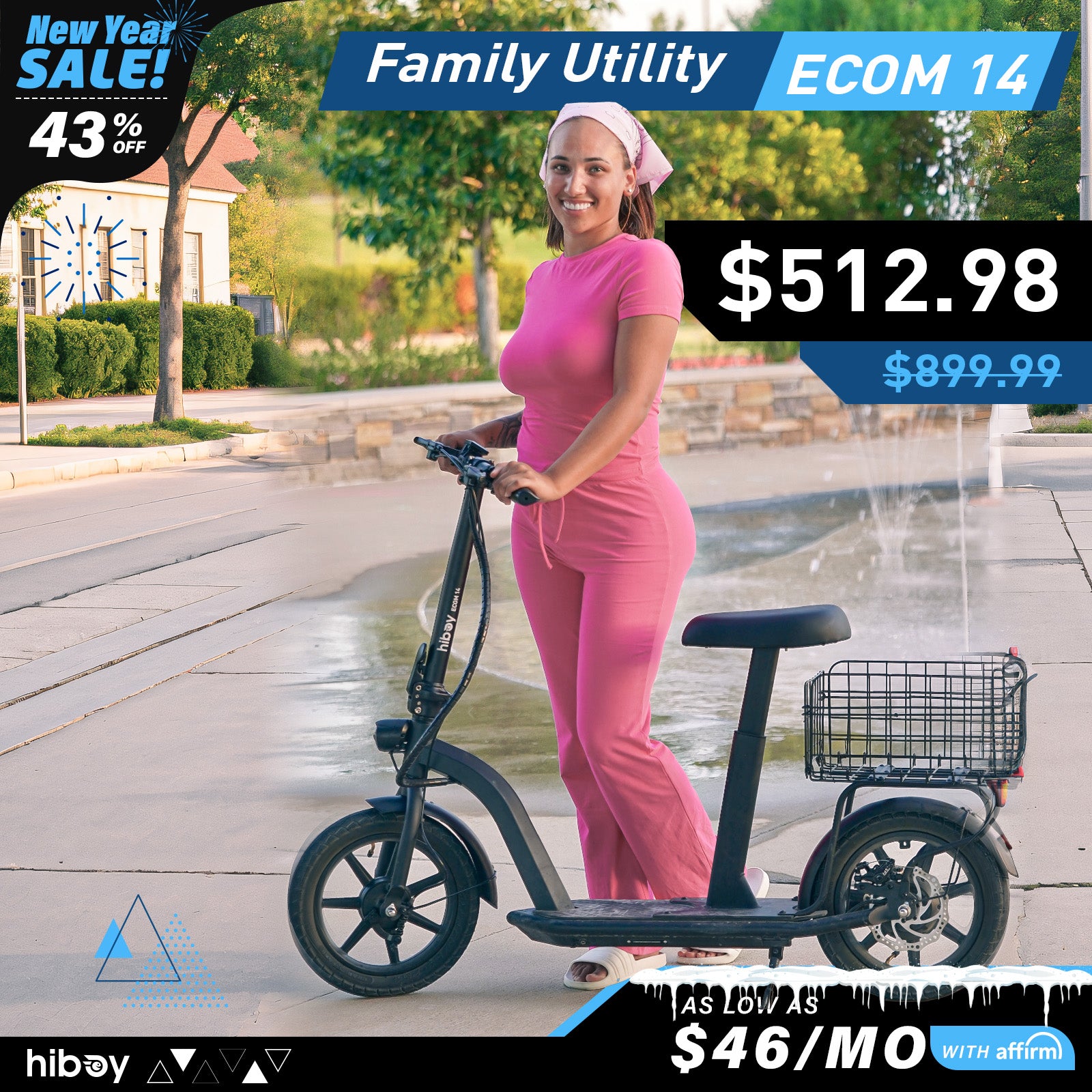 Hiboy ECOM 14 Eco Friendly Fat Tire Electric Scooter