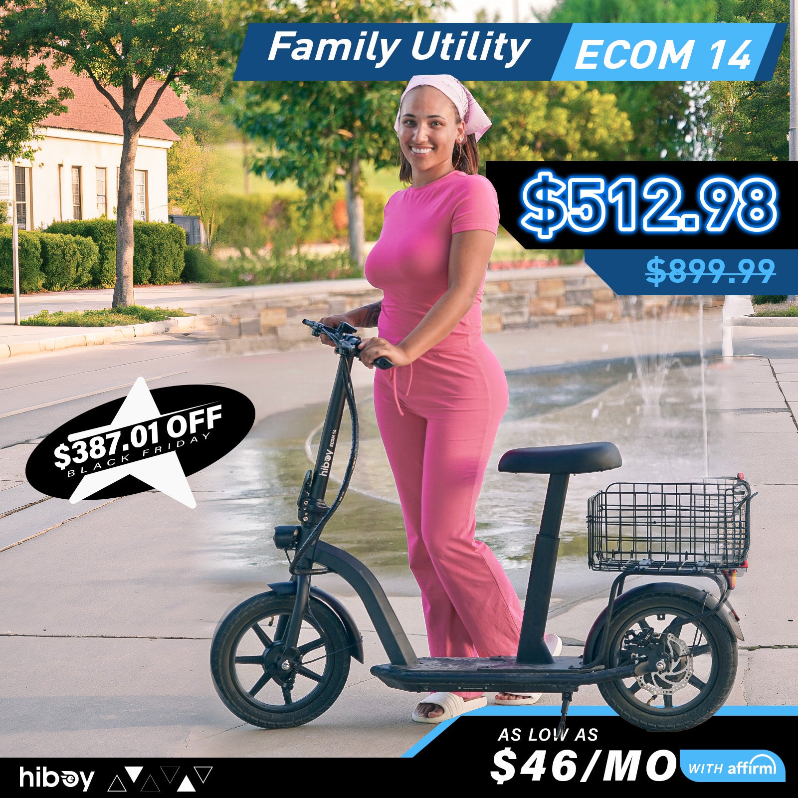 Hiboy ECOM 14 Eco Friendly Fat Tire Electric Scooter