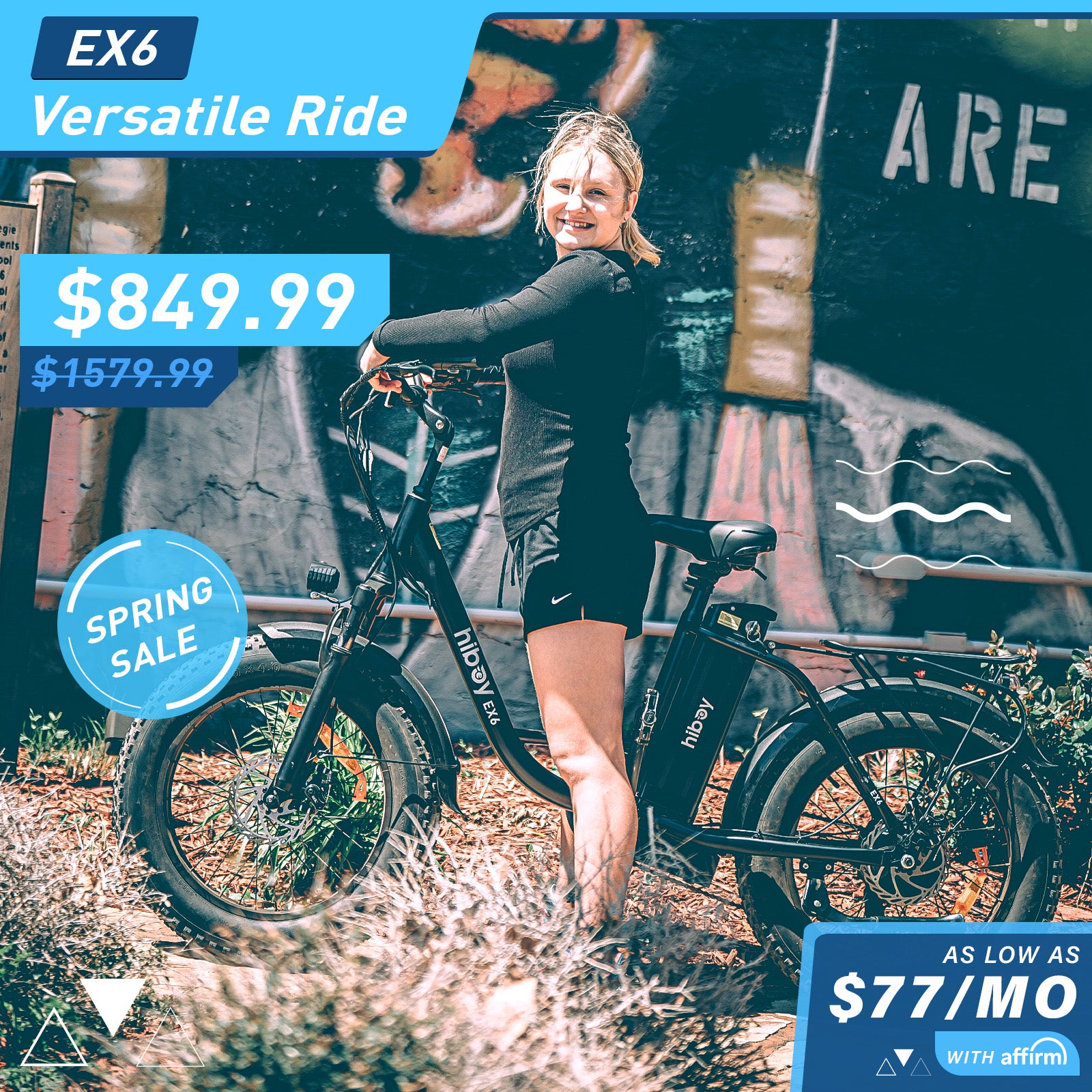 Hiboy EX6 Step-thru Fat Tire Electric Bike