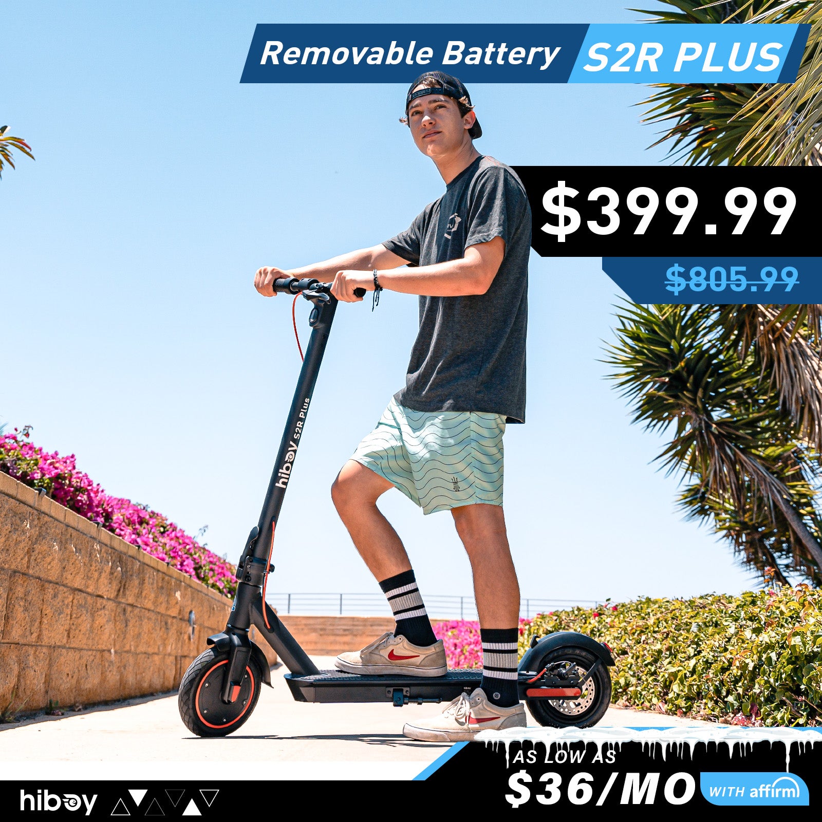 Hiboy S2R Plus Electric Scooter with Removable Battery