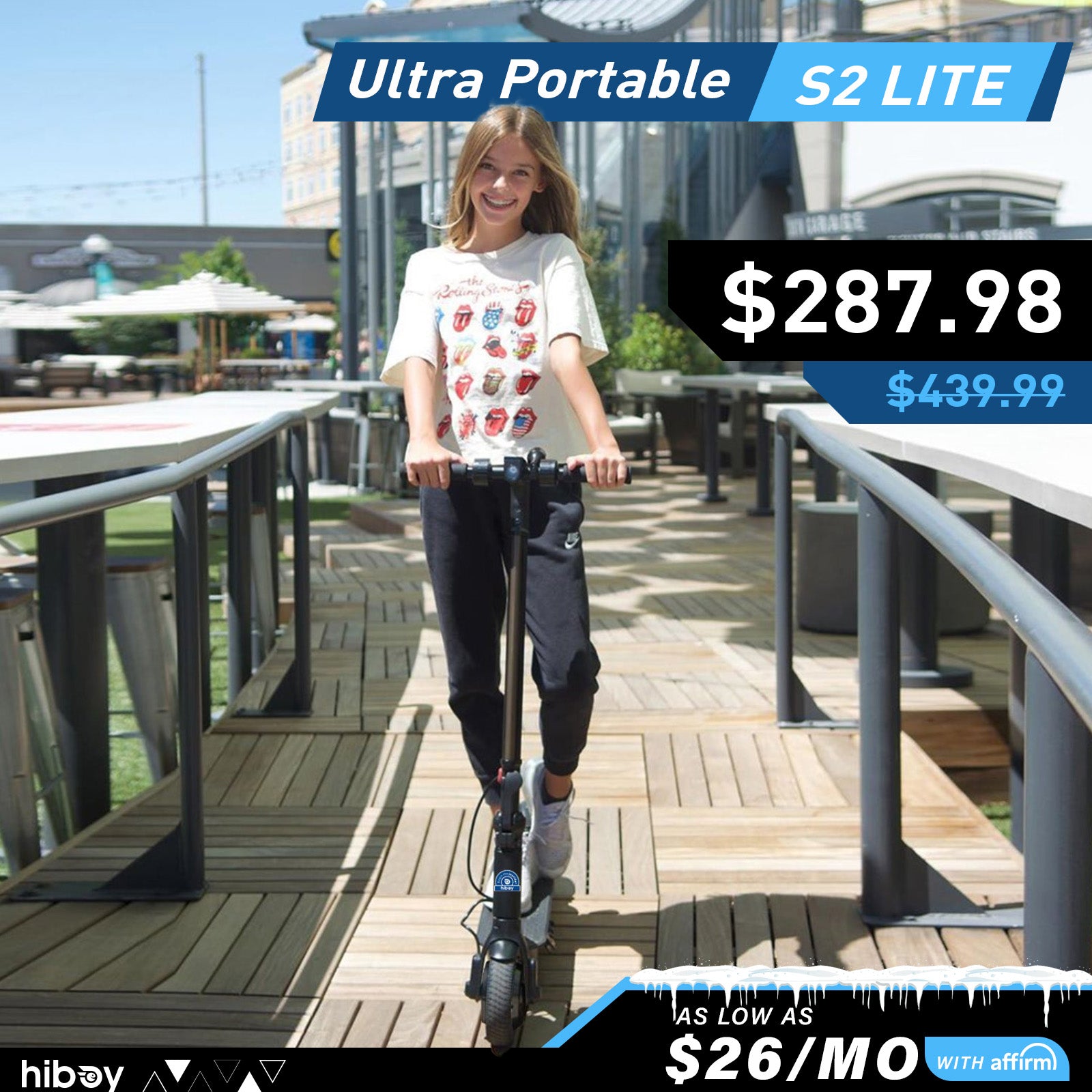 Hiboy S2 Lite Electric Scooter with Sticker for Teens